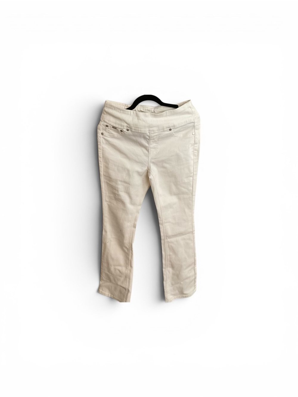 DG2 by Diane Gilman Cream Skinny Jeans